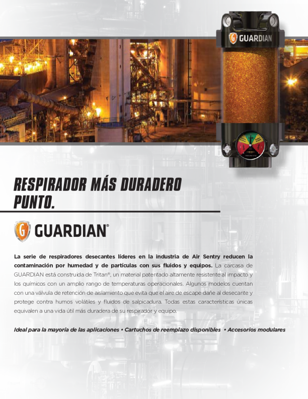 Guardian - CLEAN AIR IN. MOISTURE AND PARTICULATES OUT.