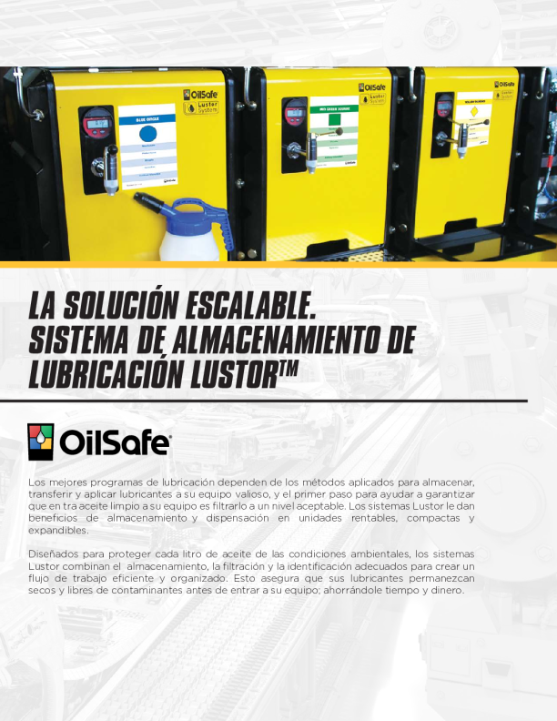 La Solución Escalable Sistema de Almacenamiento de Lubricación Lustor